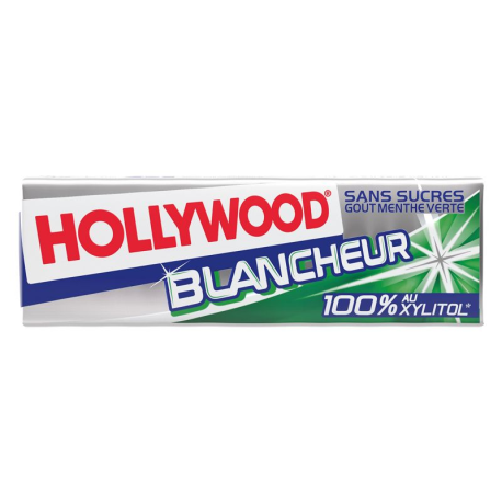 Hollywood Blancheur goût Menthe verte 100% Xylitol SANS SUCRES - 40 étuis