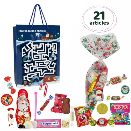 PRECOMMANDE Sachet Poudreuse 21 confiseries + sac cadeau