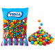 Billes bubble gum multicolores +/- 16mm - 2kg