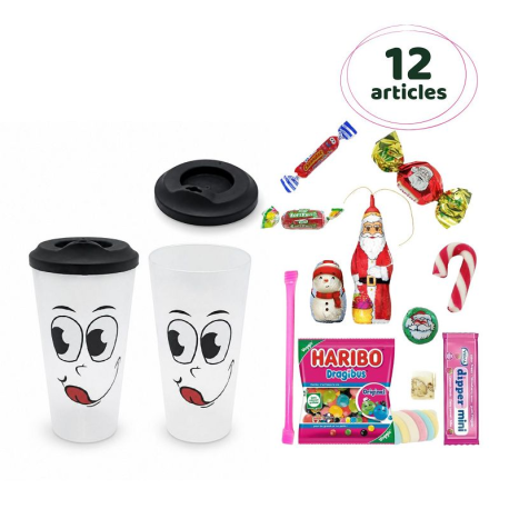 PRECOMMANDE Sachet et Gobelet nomade - 12 confiseries