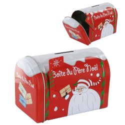 PRECOMMANDE Boîte aux lettres Noël en métal - 24 confiseries