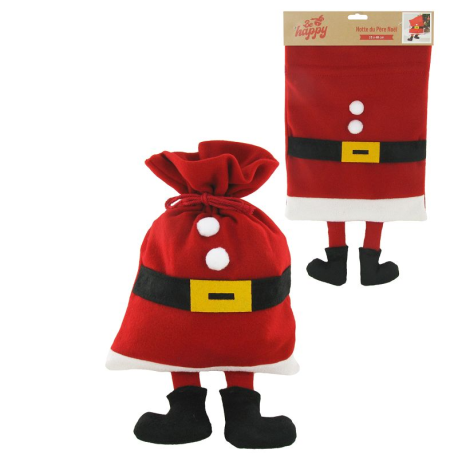 PRECOMMANDE Sachet Hotte du Père Noël en feutrine -29 confiseries