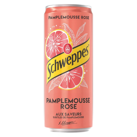 Schweppes Pamplemousse rose 33cl - 24 canettes