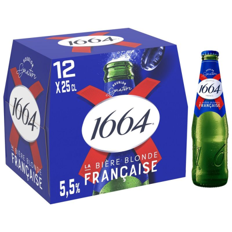 1664 blonde verre pack de 12x25cl