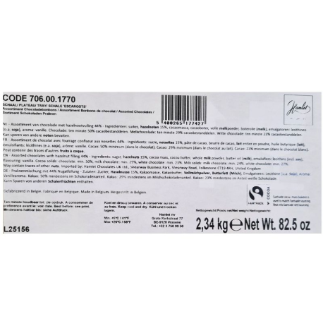 Escargots en chocolat praliné - carton de 2.34kg