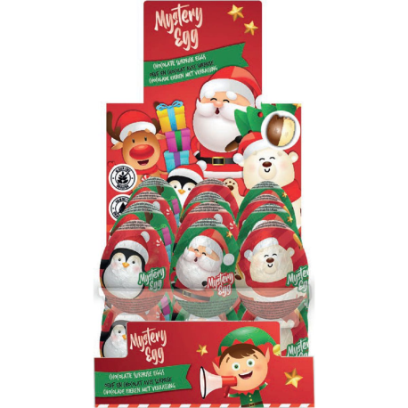 Oeufs surprise décor Noël 20g - Display de 24
