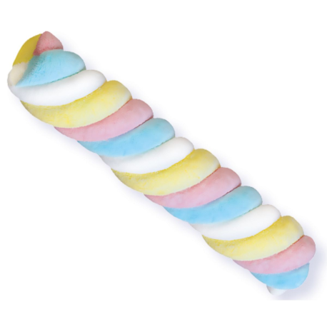 Guimauve géante olympic twisty bleu 67cm - carton de 57