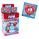 Sucettes Caretos coeurs fraise - boîte de 170
