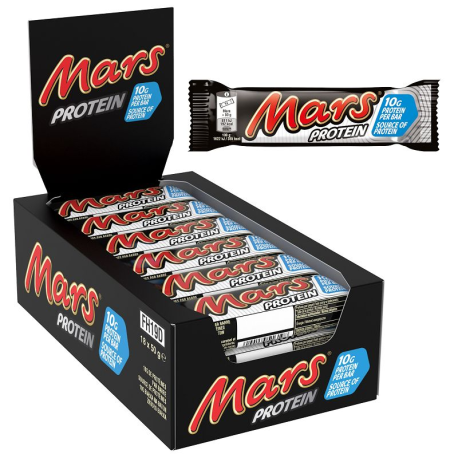 Mars Protein 50g - boîte de 18 + 1 paire de chaussettes OFFERTE