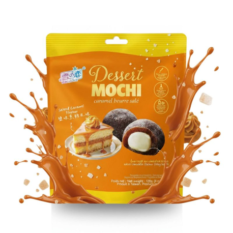 Mochis dessert Caramel beurre salé - sachet de 120g (8 mochis)