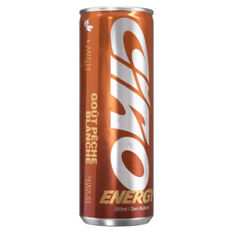 Ciao Energy Pêche blanche boîte 25cl - pack de 24 boîtes