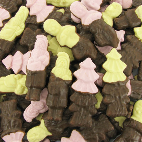 Guimauves Noël michoc mi-enrobées chocolat lait x80 - 1.6kg