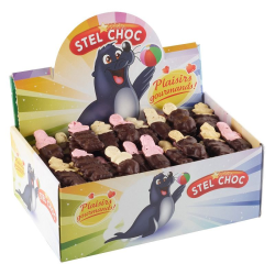 Guimauves Noël michoc mi-enrobées chocolat noir x80 - 1.6kg
