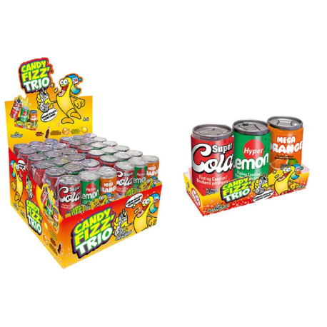 Candy fizz trio pack de 3 canettes - le lot de 24