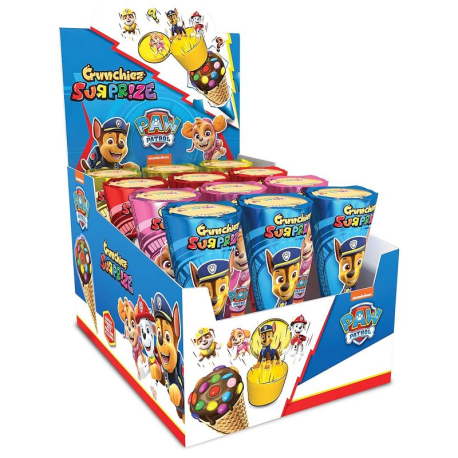 Cornet Crunchiez surprise Pat Patrouille 25g - boîte de 12