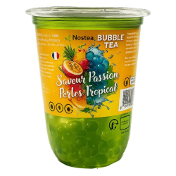 Bubble Tea saveur Passion 400ml et perles Tropical 35g Nostea - lot de 3
