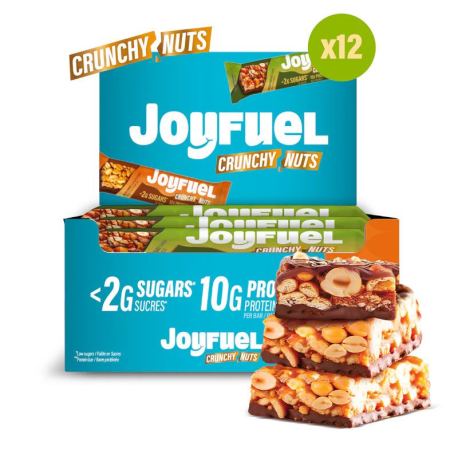 Joyfuel Crunchy Nuts noisettes Protéines - par 12 Barres de 47g