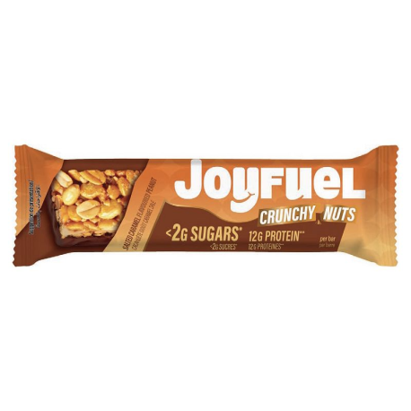 Joyfuel Crunchy Nuts cacahuètes & caramel salé Protéines - par 12 Barres de 47g