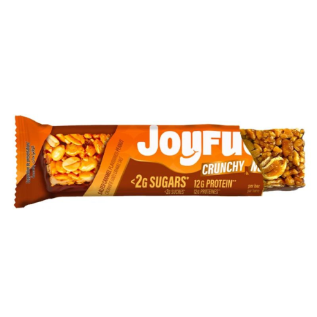 Joyfuel Crunchy Nuts cacahuètes & caramel salé Protéines - par 12 Barres de 47g