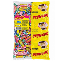 Carambar mini mix assortis 1Kg (environ 277 pièces)