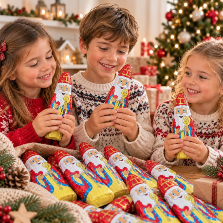 St Nicolas chocolat s/alu 30g - 11,5cm (fait en Alsace) - carton de 100