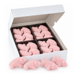 Fondants cochons roses - boîte de 1kg (+/- 45 pièces)
