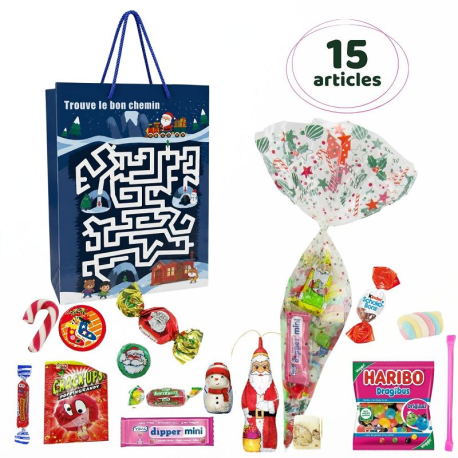 PRECOMMANDE Sachet Neige 15 confiseries + sac cadeau