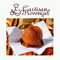 Coffret de 16 Marrons glacés pliès sous alu or - 270g