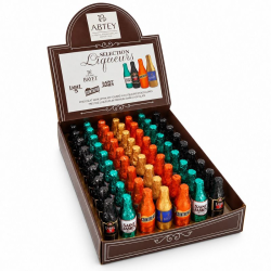 Bouteilles chocolat noir extra fin fourré Liqueurs assorties - boîte de 910g