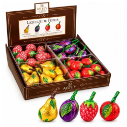 Chocolat noir fourrés aux Liqueurs de 4 fruits assortis - 72 pièces de 10g
