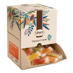 Pâtes de fruits pliées barre 20,5g - boîte distributrice de 220