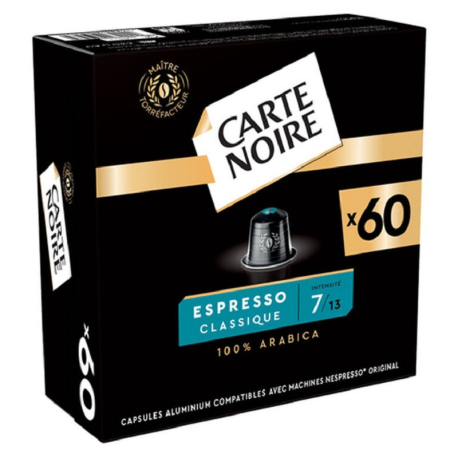 Capsules Carte Noire Espresso n°7 classique - par 60 (6 boîtes de 10 capsules)