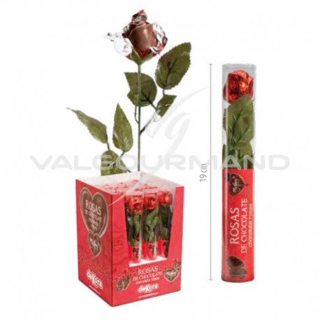 Roses en chocolat 20g - 26cm - boîte de 16